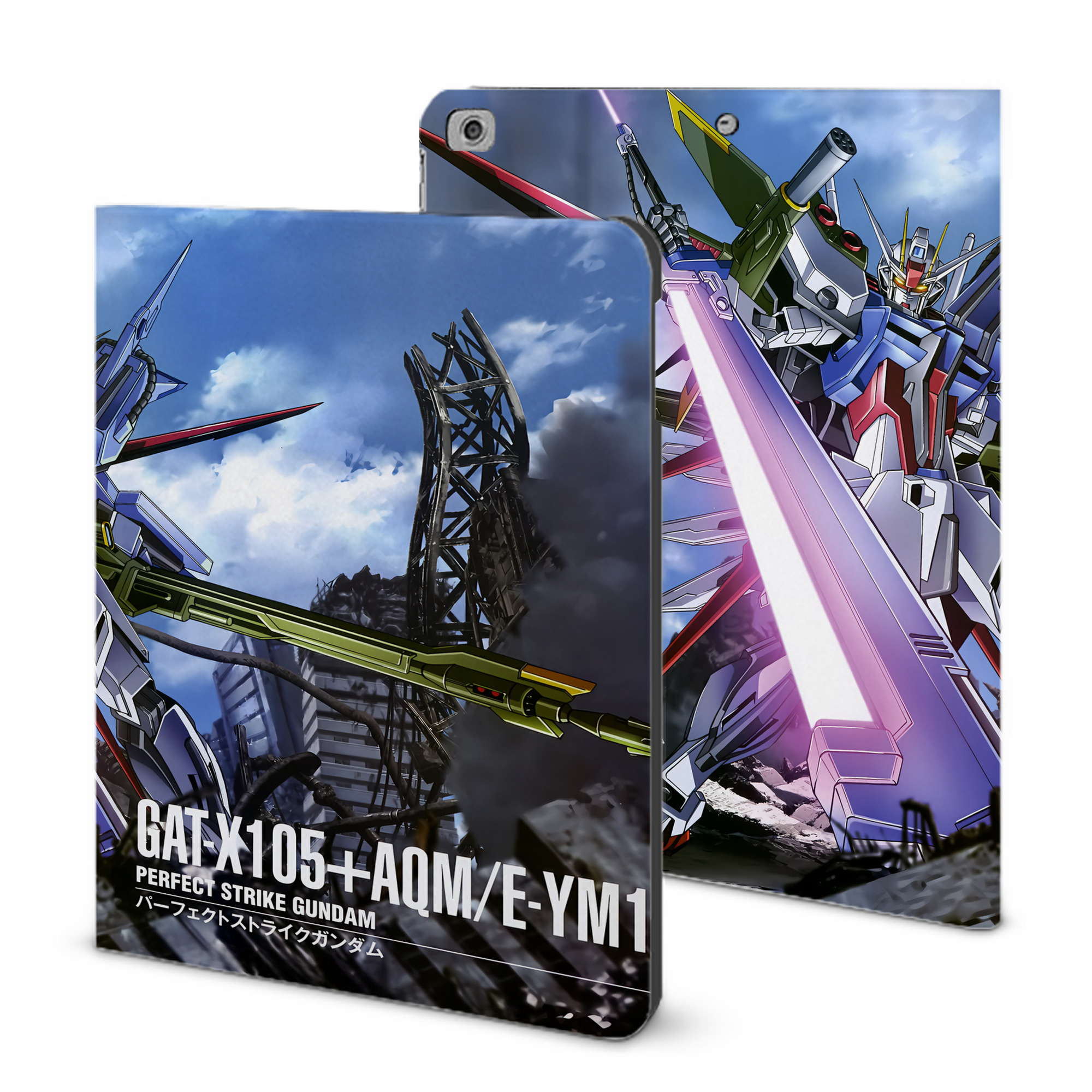 （画像用） 機動戦士ガンダム Mobile Suit Gundam IPad ケース ブック型 PUレザー TPU 耐衝撃 軽量 薄型 ペン収納なし 全面保護 IPad 各モデル対応